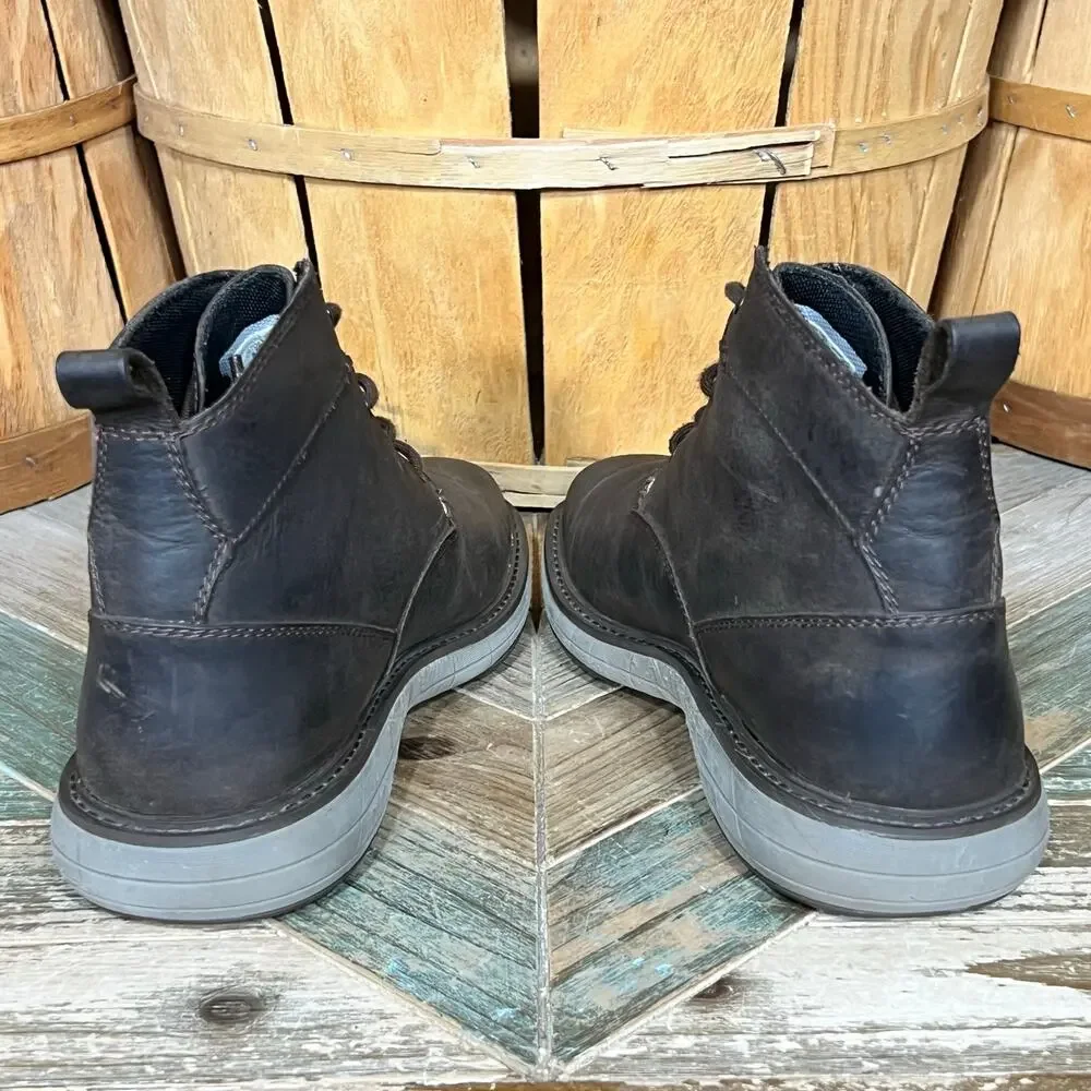 Merrell World Vue Brown Leather Waterproof Plain Toe Chukka Boots Mens Size 8